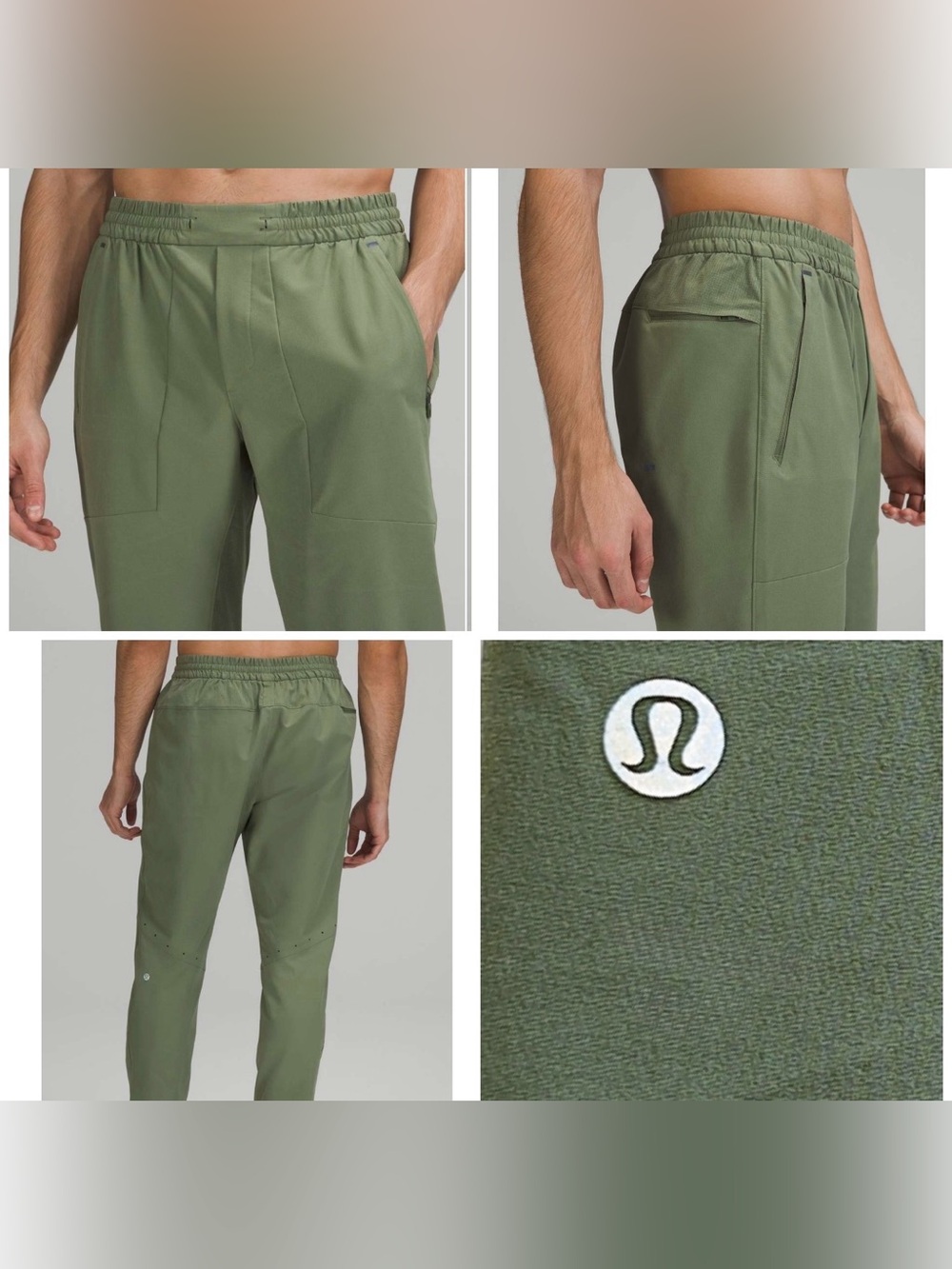 Lululemon Athletica Men's License to Train Jogger Pants Gym Green Small